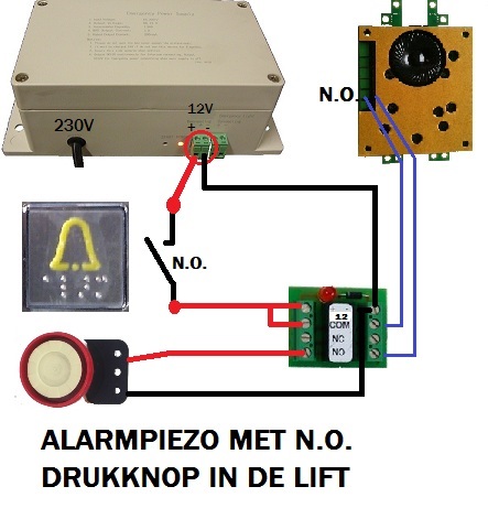 RUKRA noodvoeding 12V 200mA met piezo