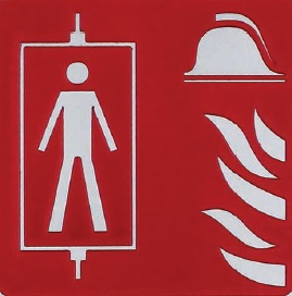 Pictogram brandweerintercom 100x100mm